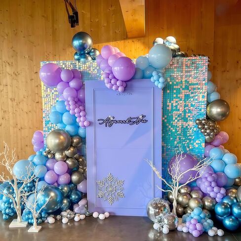 البالونات الباستيل الأزرق والأبيض ، 12 بوصة 35pcs فاتحة طفل أزرق لؤلؤة بيضاء مع بالون اللاتكس الصافي للأولاد العازبة الحفلات الزفاف دش طفل الشتاء in Kuwait