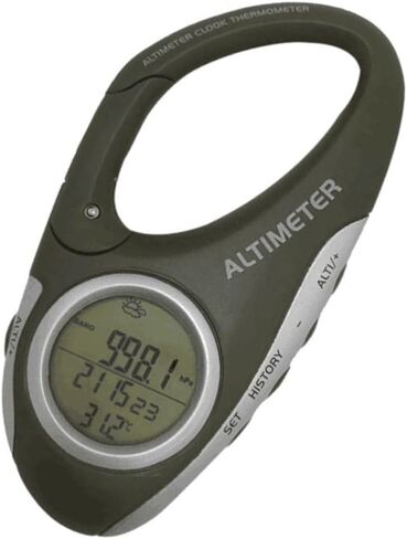 مقياس الارتفاع المحمول المتين، مقياس الارتفاع، مقياس الحرارة للمشي لمسافات طويلة والتسلق، أداة التنبؤ بالطقس خفيفة الوزن وعملية in Kuwait