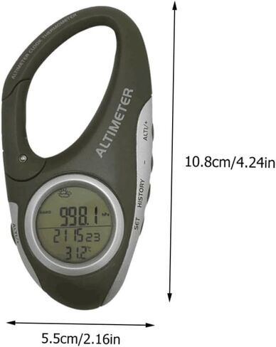 مقياس الارتفاع المحمول المتين، مقياس الارتفاع، مقياس الحرارة للمشي لمسافات طويلة والتسلق، أداة التنبؤ بالطقس خفيفة الوزن وعملية in Kuwait