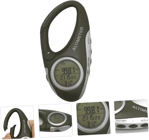 مقياس الارتفاع المحمول المتين، مقياس الارتفاع، مقياس الحرارة للمشي لمسافات طويلة والتسلق، أداة التنبؤ بالطقس خفيفة الوزن وعملية in Kuwait