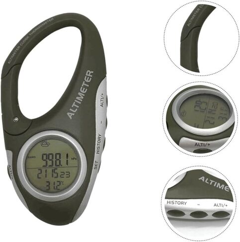 مقياس الارتفاع المحمول المتين، مقياس الارتفاع، مقياس الحرارة للمشي لمسافات طويلة والتسلق، أداة التنبؤ بالطقس خفيفة الوزن وعملية in Kuwait