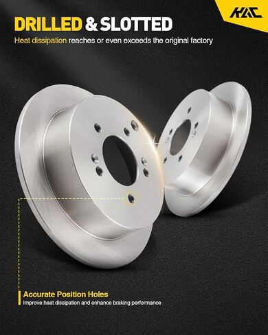 KAC - Disc Brake Rotors | Brake Kit for Kia 2010-2013 Forte 2.0L, Kia 2010-2011 Soul 2.0L, Kia 2014 For-te5 Automotive Replacement Brake Rotors,31543 in Saudi Arabia