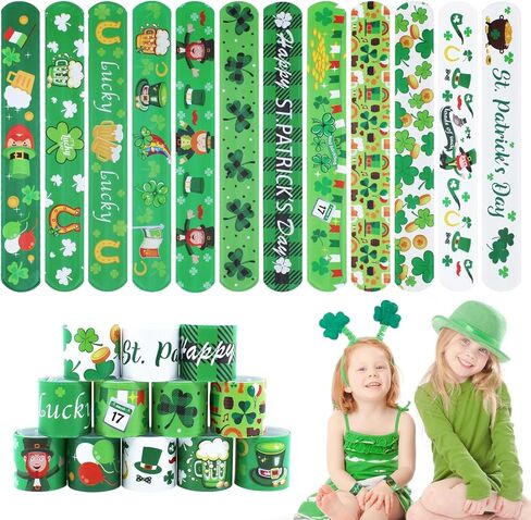 Easter Slap Bracelets for Kids 36PCS Easter Basket Stuffers for Kids Bulk Snap Bracelet Easter Party Favors Supplies Easter Egg Fillers Toys Goodie Bag Stuffers Toy Gifts for Classroom Prizes in Kuwait