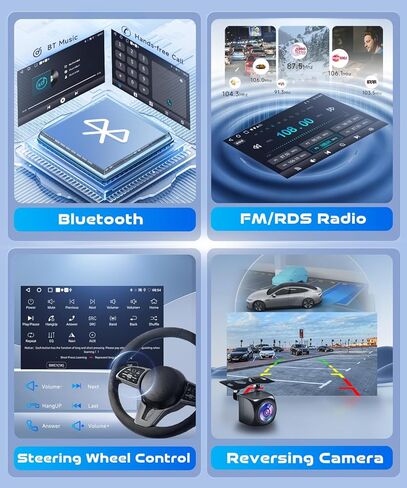 Podofo 8 Core 2G 64G Android Car Stereo Radio for Toyota Corolla EX 2007-2012 with Wireless CarPlay Android Auto Mirrorlink 9 inch 1280P IPS Touch Screen DSP/36 EQ GPS WiFi Backup Camera in Saudi Arabia