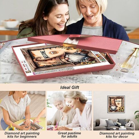 SJUTOUCI Diamond Art Painting Kits for Adults, Cross Flower Diamond Art Kits for Beginners, 5D DIY Full Round Drill Gem Craft for Home Decor Gift 12x12 inch/30x30cm in Saudi Arabia