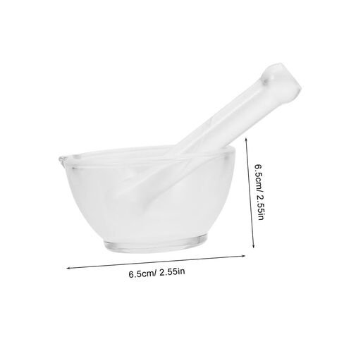 Garneck 1Set Glass Pestle with Thickened Base for Crushing Grinding Grinding Bowl for Kitchen Laboratory Use in Kuwait