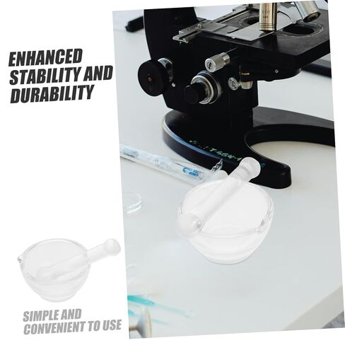 Garneck 1Set Glass Pestle with Thickened Base for Crushing Grinding Grinding Bowl for Kitchen Laboratory Use in Kuwait