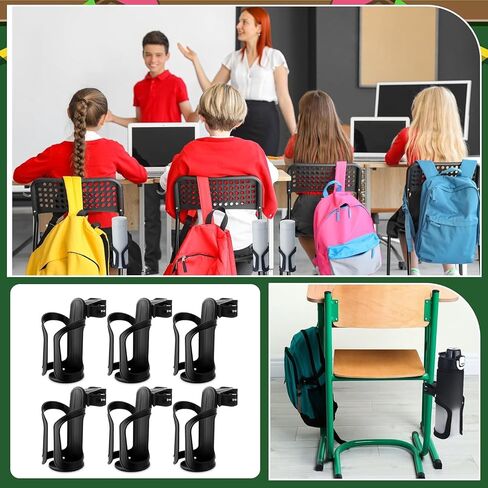 12 Pcs Water Bottle Holder for Classroom Desk Cupholder Anti-Spill 360° Rotating Water Bottle Holder for Desk or Chair Universal Easy to Install Enough to Hold Coffee Cups for Office School in Saudi Arabia