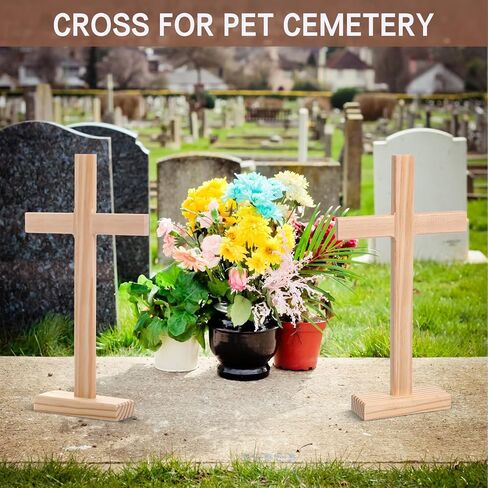 Suzile 11.8 Inch 6 Pcs Wooden Crosses for Craft Unfinished Wood Tabletop Cross Nativity Wooden Cross Standing Cross Centerpieces for Christmas Easter Church Sunday First Communion Baptism Decorations in Kuwait