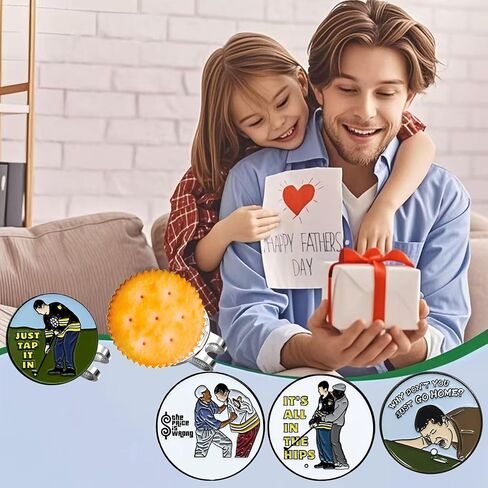 قلم تحديد كرة الجولف من كراكر، ملحقات جولف فاخرة وهدايا جولف مضحكة للرجال والنساء (5 أقلام تحديد ومشبكين للقبعة) in Kuwait