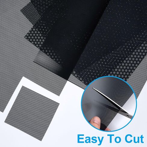 Pndeyo 10 Sheets 0.8mm Black Fursuit Eyes Mesh, Waterproof Printable PVC Eye Mesh Sheet for Furry Cosplay Props Fursuits Handicrafts Making- White & Black in Saudi Arabia