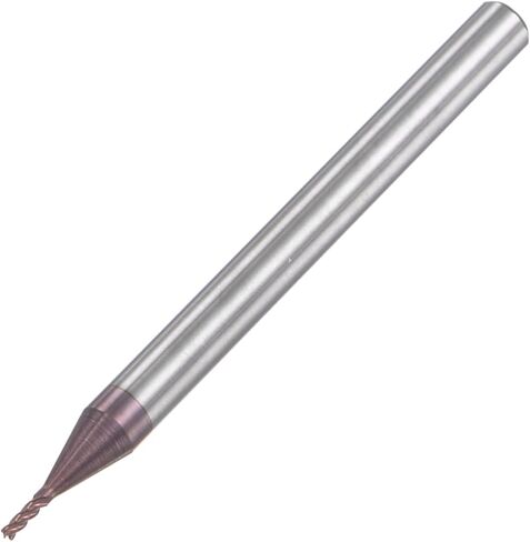 Square Nose End Mill, 1mm Tip Dia Solid Carbide AlTiN Coated CNC Router Bits 4 Flute Spiral Milling Cutter HRC55 with 4mm Shank 50mm (2-inch) Length in Saudi Arabia