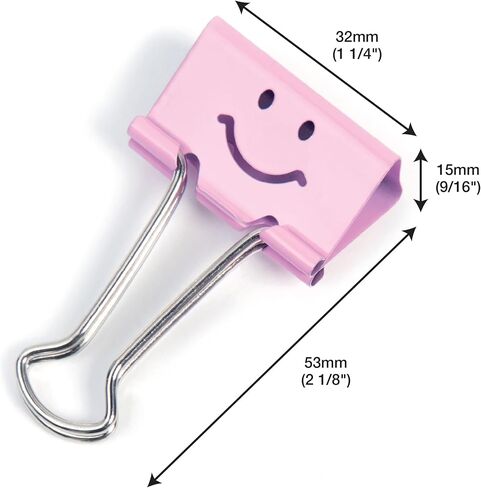 Rapesco Binder Clips, 1 1/4" Emoji Clips [Pack of 20] in Saudi Arabia