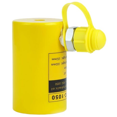 QWORK Hydraulic Cylinder Jack 10T 2" Stroke Porta Power Ram Jack - Heavy-Duty Single Acting for Lifting, Jacking, and Shoveling with Automatic Retraction and Oil Hose Included in Kuwait