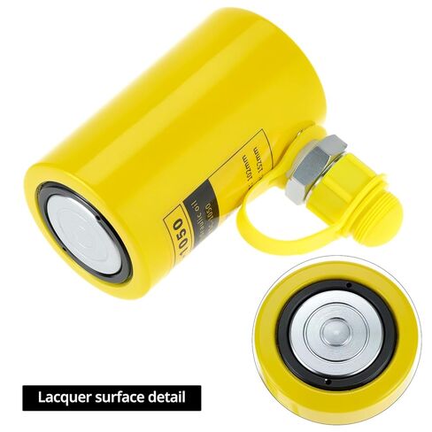 QWORK Hydraulic Cylinder Jack 10T 2" Stroke Porta Power Ram Jack - Heavy-Duty Single Acting for Lifting, Jacking, and Shoveling with Automatic Retraction and Oil Hose Included in Kuwait