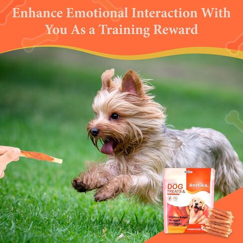 Chicken Wrapped Sweet Potato Jerky,Sweet Potato Dog Treats,Healthy Low Fat Jerky High Protein Training Treats Chewy for Small Medium Large Dog, 11.6 OZ in Saudi Arabia