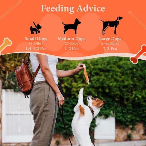 Chicken Wrapped Sweet Potato Jerky,Sweet Potato Dog Treats,Healthy Low Fat Jerky High Protein Training Treats Chewy for Small Medium Large Dog, 11.6 OZ in Saudi Arabia