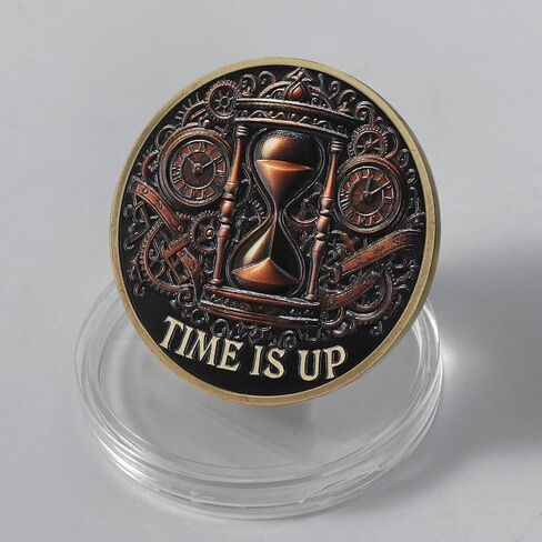 Memento Mori & Memento Vivere Commemorative Coin - Snake, Tree, and Skull Design | Bronze Finish Medallion | Remember You Must Die, Remember to Live | Gothic Collectible Coin in Kuwait