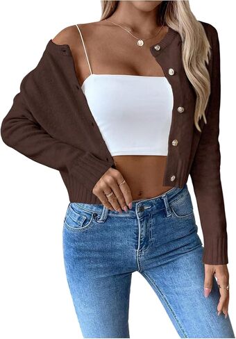 Gorglitter Women's Lightweight Cardigans Button Up Long Sleeve Sweater Sweater reary Fall Fashion 2025 in Saudi Arabia