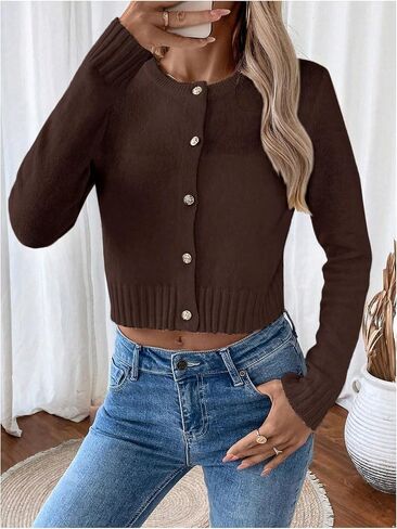 Gorglitter Women's Lightweight Cardigans Button Up Long Sleeve Sweater Sweater reary Fall Fashion 2025 in Saudi Arabia