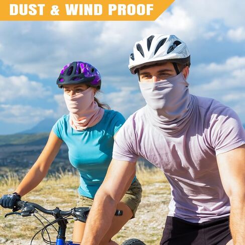 Hongteya 6 Pack Neck Gaiter Face Mask: Treasable Roof Face Cover Balaclava High Flastic Earloop Bandana for Men Women in Kuwait
