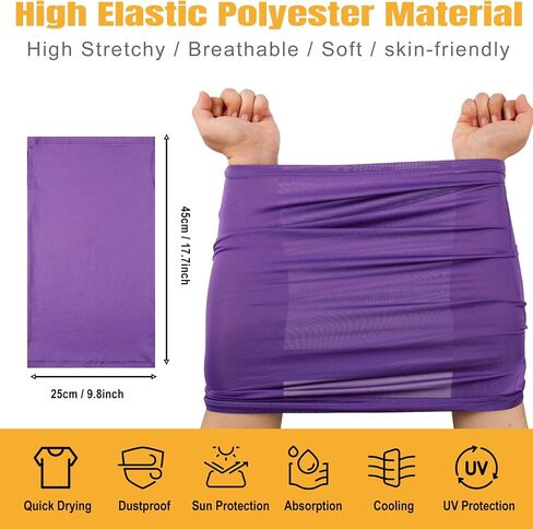 Hongteya 6 Pack Neck Gaiter Face Mask: Treasable Roof Face Cover Balaclava High Flastic Earloop Bandana for Men Women in Kuwait