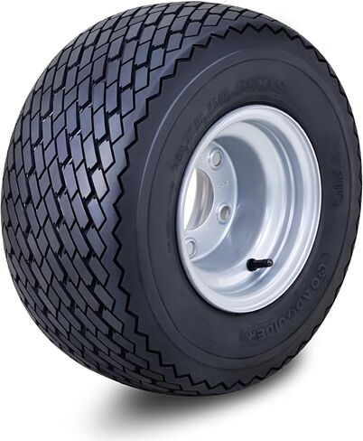 ROADGUIDER Golf Cart Tire Wheel Assembly 18X8.5-8 4-Ply with 5 Lugs on 4.5" PCD Silver Rim,SET 2 in Saudi Arabia