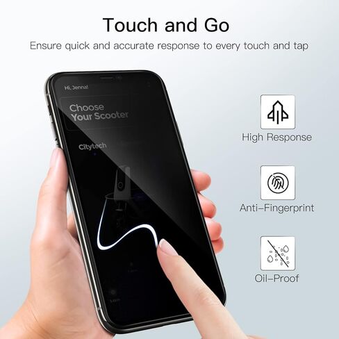 واقي شاشة بتغطية كاملة للخصوصية من JETech لهاتف iPhone 16 Pro مقاس 6.3 بوصة، طبقة من الزجاج المقوى المقاوم للتجسس بحافة سوداء مع أداة تثبيت سهلة، صديق للحافظة، عبوتان in Saudi Arabia