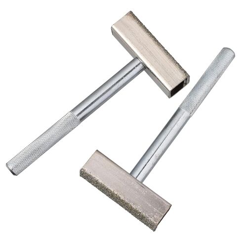 قطعتان من أداة تزيين عجلة الطحن المحمولة لعجلات اكسيد الالمونيوم باللونين الأبيض والبني، أداة تشذيب تشكيل الماس المقاومة للاهتراء لتنظيف واستعادة الأسطح الكاشطة in Kuwait