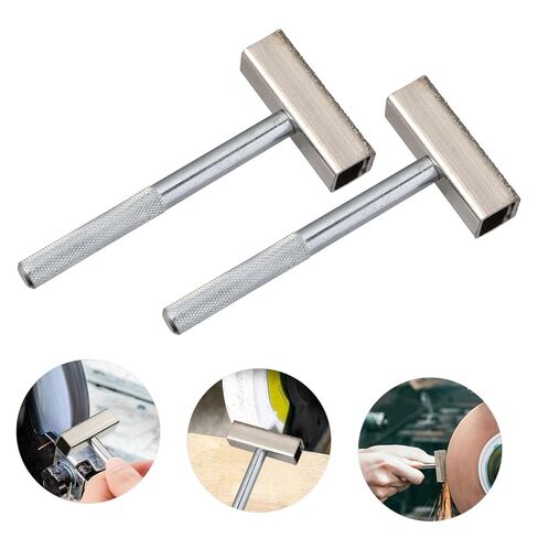 قطعتان من أداة تزيين عجلة الطحن المحمولة لعجلات اكسيد الالمونيوم باللونين الأبيض والبني، أداة تشذيب تشكيل الماس المقاومة للاهتراء لتنظيف واستعادة الأسطح الكاشطة in Kuwait