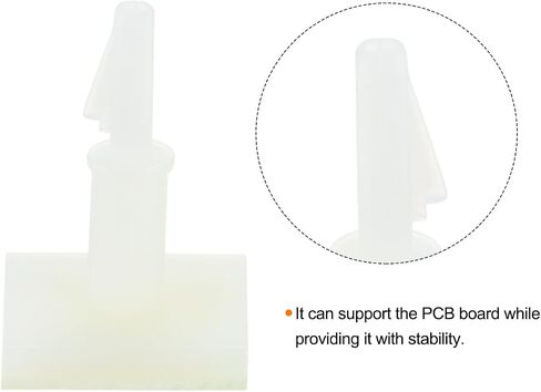 MECCANIXITY 120 قطعة فاصل PCB لاصق، مواجهات معزولة من النايلون اللزج للوحة PCB، تدعم الارتفاع 0.24 بوصة، تناسب قطر فتحة PCB 3 مم إلى 3.2 مم، أبيض in Saudi Arabia