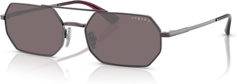 Vogue Eyewear Women's VO4329S Octagonal Sunglasses, Rose Gold/Dark Green Polarized, 55 mm in Saudi Arabia