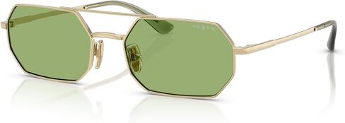 Vogue Eyewear Women's VO4329S Octagonal Sunglasses, Rose Gold/Dark Green Polarized, 55 mm in Saudi Arabia
