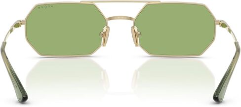 Vogue Eyewear Women's VO4329S Octagonal Sunglasses, Rose Gold/Dark Green Polarized, 55 mm in Saudi Arabia