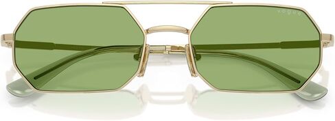Vogue Eyewear Women's VO4329S Octagonal Sunglasses, Rose Gold/Dark Green Polarized, 55 mm in Saudi Arabia