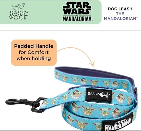 Star Wars™ The Mandalorian™ Dog Leash 60-Inch with Neoprene Padded Handle - Comfortable, Durable, and Stylish for Small to Large Dogs in Kuwait