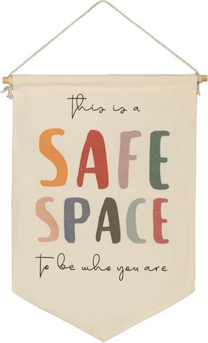 AINRVTEERS SAFE Space Wall Hanging ، ديكور جدار مكتب العلاج ، لافتة الاستشارة ، مستشار المدرسة ديكور الجدار ، ديكور الفصول الدراسية ، لافتات الصحة العقلية ، الغرفة الحسية (الكلاسيكية) in Kuwait