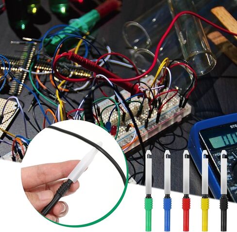 طقم مسبار خلفي 33 قطعة، قابس الموز إلى مشبك التمساح النحاسي مجموعة موصلات اختبار مع مجسات ثقب الأسلاك، محول قابس الموز 4 مم لتشخيص السيارات وإصلاح السيارات in Kuwait