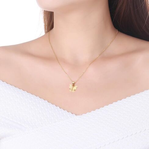 9Pcs 9 Colors Bohemian Butterfly Pendant Necklace Set,Boho Adjustable Acrylic Butterfly Chain Necklace,Choker Necklace Butterfly Necklaces for Women(White Card) in Kuwait