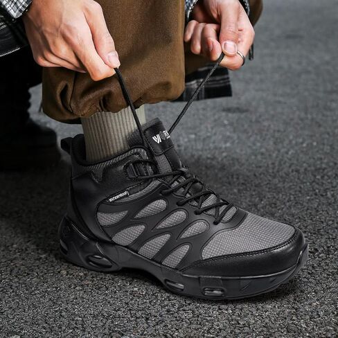 Larnmern Men Non Slip Boots Restaurant Service Mesh Treasable Aship Outdoor Shoes Slip Resistant Work Chef Zapatos Trabajo shidual meining sneakers (Black ، 10.5) in Kuwait