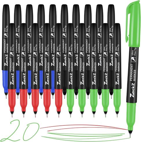 علامة سوداء دائمة فائقة النقطة ، طرف 0.4 ملم ، 65 حزمة ، حبر مقاوم للماء ، حبر مقاوم للماء ، تجفيف سريع ، الكتابة على الورق ، البلاستيك ، المعدن ، الزجاج in Kuwait