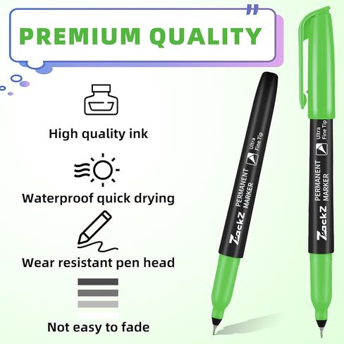 علامة سوداء دائمة فائقة النقطة ، طرف 0.4 ملم ، 65 حزمة ، حبر مقاوم للماء ، حبر مقاوم للماء ، تجفيف سريع ، الكتابة على الورق ، البلاستيك ، المعدن ، الزجاج in Kuwait