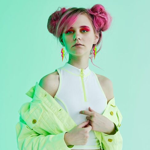 3 Pairs 80s 90s Neon Earrings for Women Glow Party Accessories Neon Jewelry for Halloween Costume Outfits in Kuwait