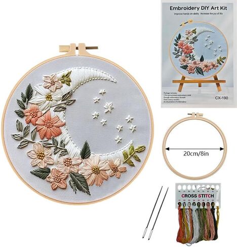 Huacan 4 Set Christmas Embroidery Kit Sterner Hand Hand Terbroidery for Home Decor in Saudi Arabia