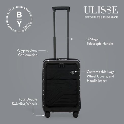 Bric's B|Y Ulisse Spinner Suitcase - 21 Inch Carry-On Luggage - Hard Exterior and TSA-Approved Lock - Oceano in Saudi Arabia