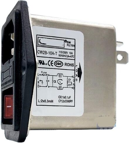 مرشح الطاقة CW2B 3 6 10A مقبس الصمامات CANNYWELL ثلاثة في واحد مرحلة واحدة 220 AC T (مفتاح التيار المتردد الأحمر مع الضوء CW2B -3A -T) in Kuwait