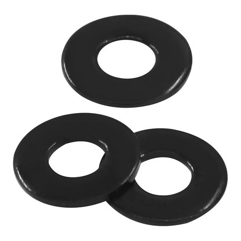 100 قطعة #8 304 غسالات مسطحة من الفولاذ المقاوم للصدأ، 3/7 بوصة OD معدنية لبراغي البراغي، لمسة نهائية من الأكسيد الأسود in Kuwait