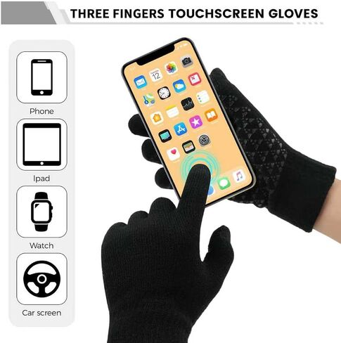Winter Gloves For Men Women- Thermal Fleece Lined Touchscreen Gloves With Anti-Slip Grip For Skiing/Cycling/Hiking in Saudi Arabia