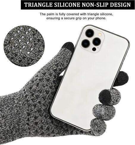 Winter Gloves For Men Women- Thermal Fleece Lined Touchscreen Gloves With Anti-Slip Grip For Skiing/Cycling/Hiking in Saudi Arabia