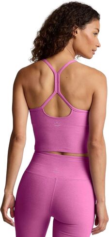Beyond Yoga Women's Spacedye Slim Racerback Cropped Tank, Sunset Violet Heather, X-Large in Saudi Arabia
